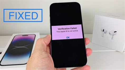 How To Fix Verification Failed This Apple Id Is Not Active Youtube