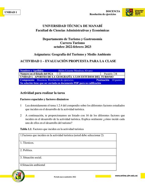 SOLUTION Docencia Unidad 1 Actividad 1 Resoluci N De Ejercicios 10