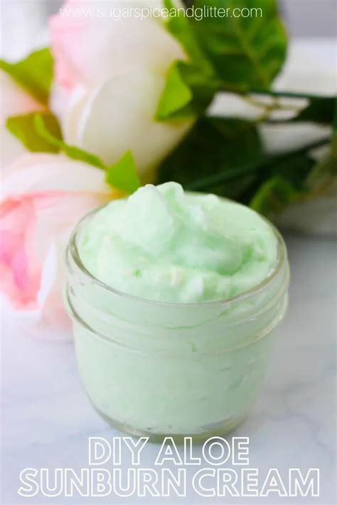 Diy Aloe Sunburn Cream With Video ⋆ Sugar Spice And Glitter