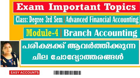 Exam Important Topics Degree Rd Sem Advanced Financial Accounting