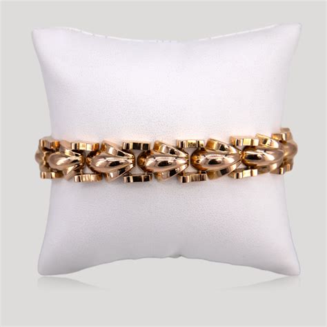 Aux Bijoux Anciens Bijouterie Bouchet Bracelet Tank En Or Jaune