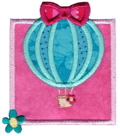 Hot Air Balloon Applique Machine Embroidery Design Embroidery Library