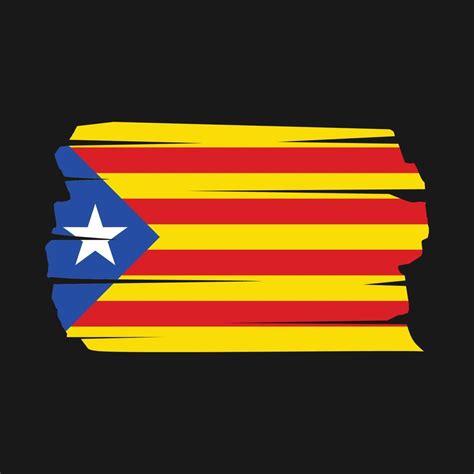 Catalonia Flag Brush 18910930 Vector Art At Vecteezy