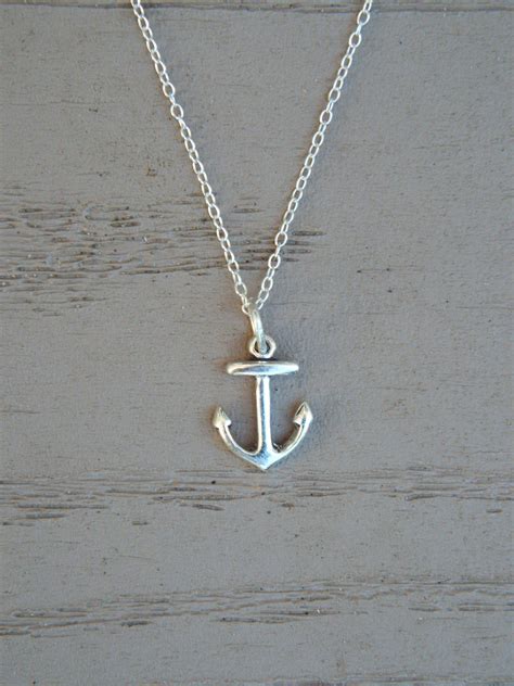 Gorgeous Sterling Silver Anchor Necklace Usna Naval Academy