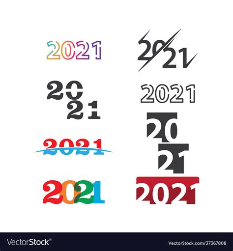 2021 Happy New Year Design Royalty Free Vector Image