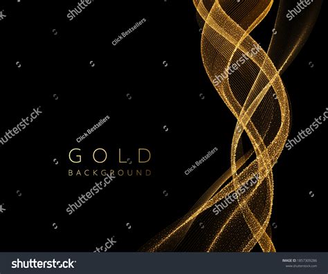 Abstract Shiny Golden Wavy Design Element Stock Vector Royalty Free 1857309286 Shutterstock