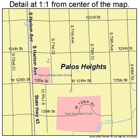 Palos Heights Illinois Street Map 1757381