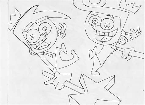 Cosmo And Wanda Line Art By Roy 13 On Deviantart