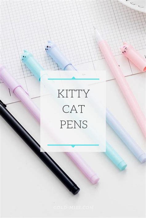 Kawaii Cat Ballpoint Pen Cute Cat Pen Writing Pen Cute Stationery Pen