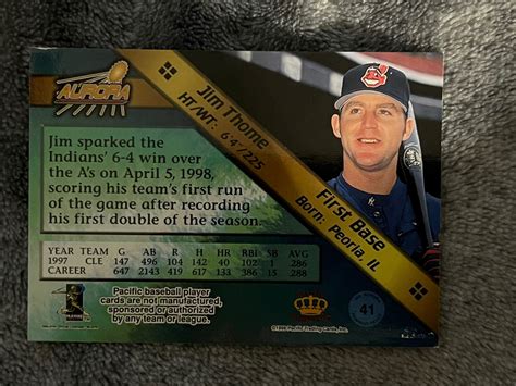 Pacific Aurora Pennant Fever Jim Thome For Sale Online Ebay