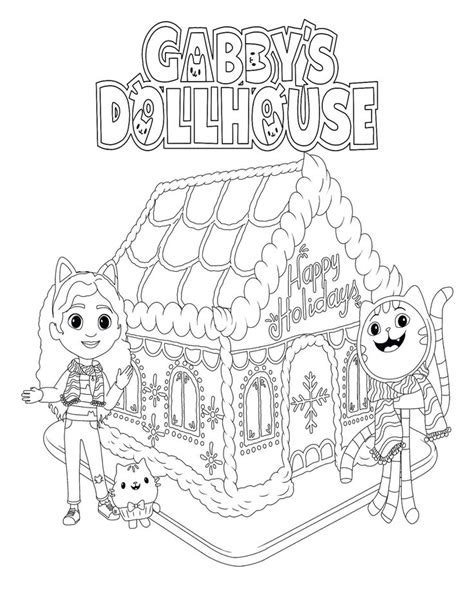 Free Coloring Pages Coloring Sheets Dollhouse Holiday Christmas