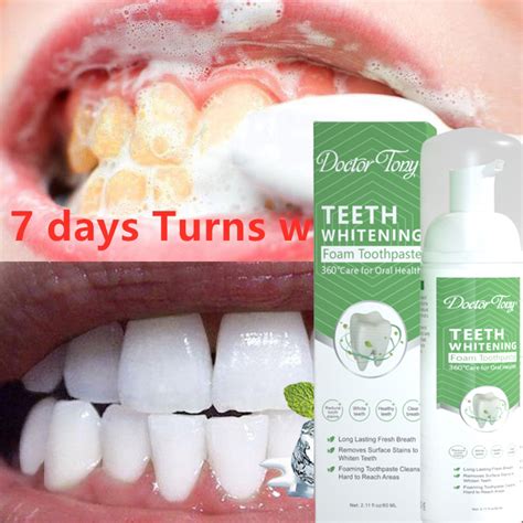 Teeth Whitening Mousse Toothpaste Oral Care Remove Plaque Oral Odor