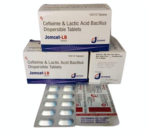 Jomcef Lb Cefixime And Lactic Acid Bacilus Dispersible Tablets