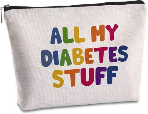 Syijimsjkt All My Diabetes Stuff Travel Cosmetic Bag Funny