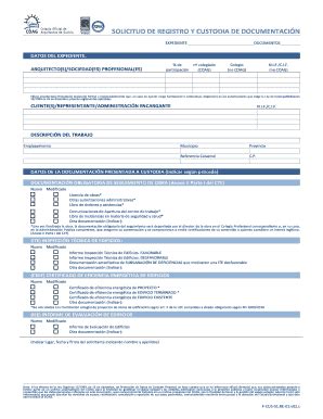 Completable En L Nea Coag Solicitud De Registro Y Custodia De