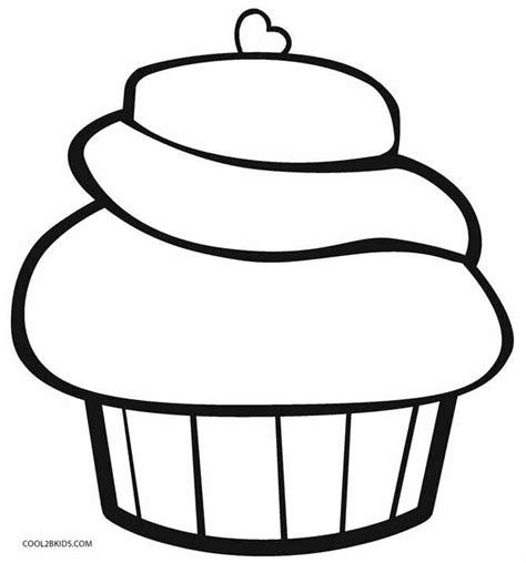 Dibujos de Cupcake para colorear Páginas para imprimir gratis