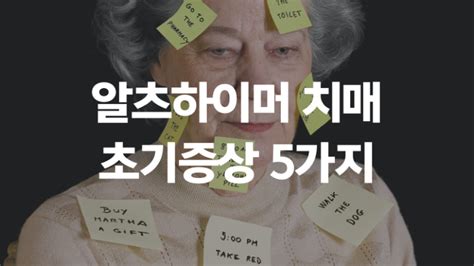 알츠하이머 치매 초기증상 사례 구체적 원인 예방법