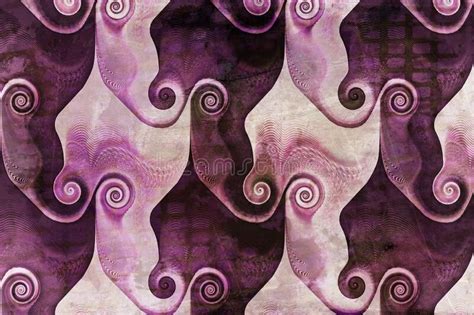 Abstract Pink Burgundy Swirl Background Stock Illustration