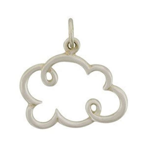 Sterling Silver Cloud Pendant Cloud Charm Silver Cloud Etsy