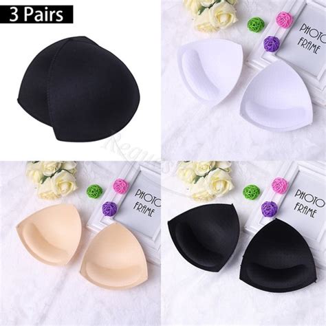 Pairs Foam Triangle Push Up Bra Pads Insert Bikini Swimsuit Swimwear