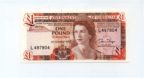 Gibraltar 1 Pound 1986 I MA Shops