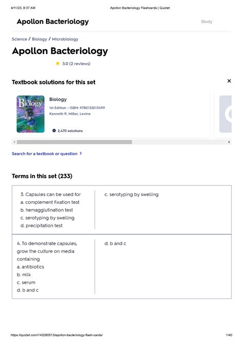 Apollon Bacteriology Flashcards Quizlet Apollon Bacteriology 5 2