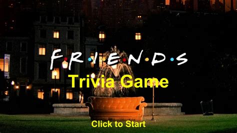 Friends Trivia Game By Benmiester