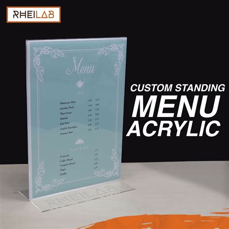 Jual A A Standing Menu Acrylic Menu Berdiri Akrilik Tempat Qr