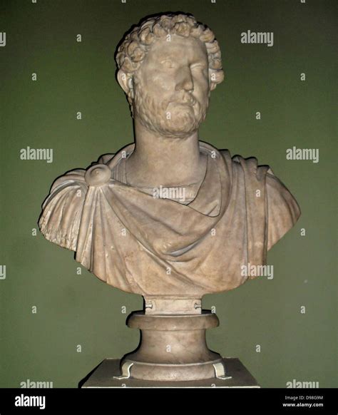 Marble Bust Of Emperor Hadrian Ad From Hadrians Villa Hi Res