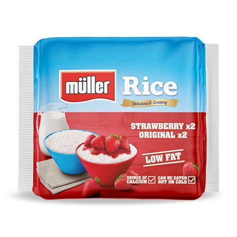 Strawberry & Original x 4 | Müller Rice | Müller Yogurts & Desserts