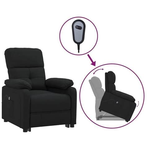 Drfeify Fauteuil Noir Tissu AB3120360 85816 Cdiscount Maison