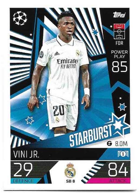 TOPPS MATCH ATTAX Starburst VINI JR 2023 Match Attax Extra UCL