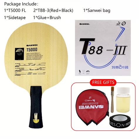 Original SANWEI T5000 5 2 Carbon CARBON Table Tennis Racket Blade TR