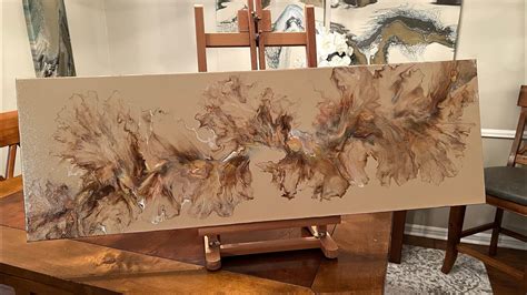 A Gorgeous Fluid Acrylic Dutch Pour Using Earth Tones The