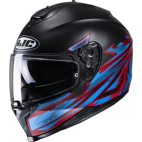 Casque C Pentas Mc Sf Hjc Noir Rouge Bleu Moto Axxe Fr Casque