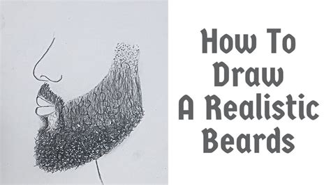 How To Draw A Realistic Beards Drawing Tutorial Youtube