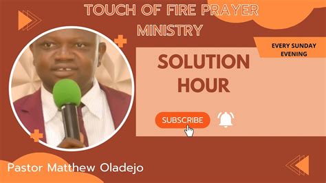 Solution Hour Operation No More Toiling With Pastor Matthew Oladejo