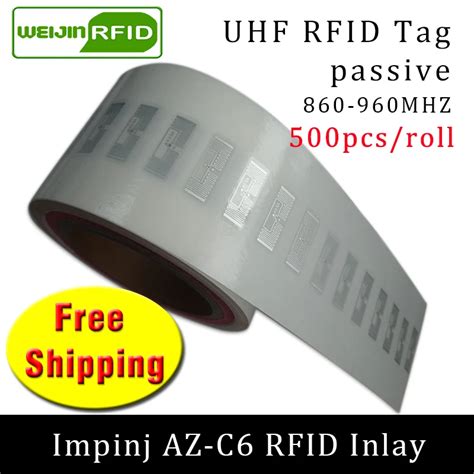 RFID Tag UHF Sticker Impinj MonzaR6 AZ C6 EPC 6C Wet Inlay 915m868m860