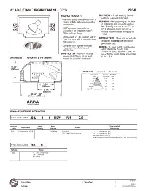 Fillable Online Adjustable Incandescent Open Fax Email Print