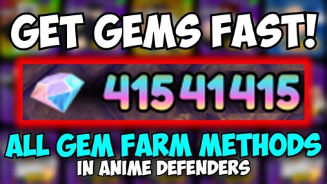 How To GET GEMS FAST In Anime Defenders All Gem Farming Methods AFK