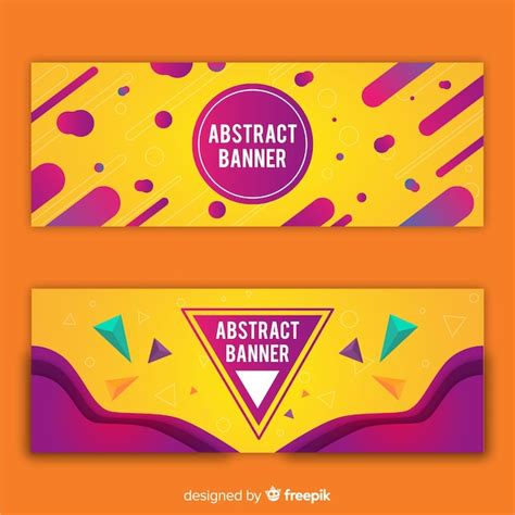 Concepto De Banners Abstractos Vector Gratis