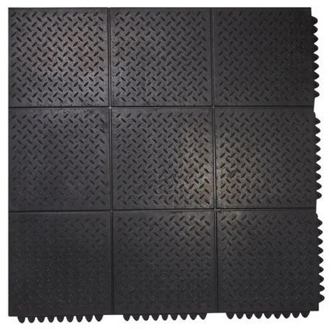 Black Rubber Electric Mat For Electrical Insulation Thickness 10 Mm