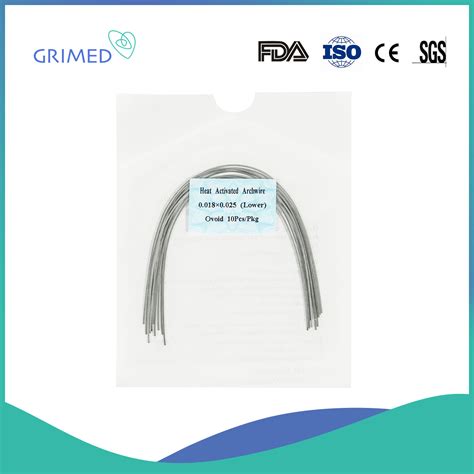 Grimed Dental Supply Niti Heat Activated Ovoid Rectangle Nitinol Wire