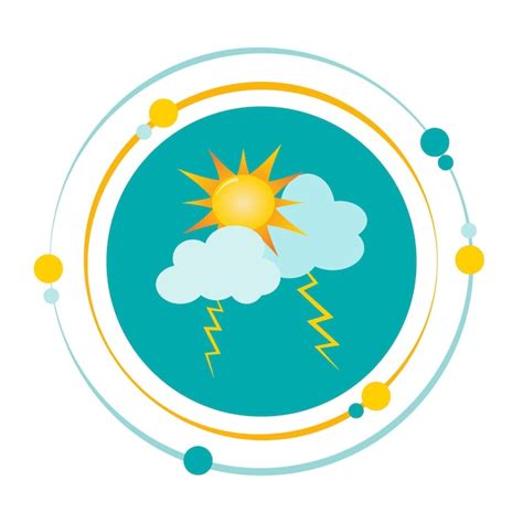 Ic Ne Graphique D Illustration Vectorielle Soleil Et Nuages Vecteur