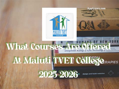 What Courses Are Offered At Maluti TVET College 2025 2026 TVET Colleges