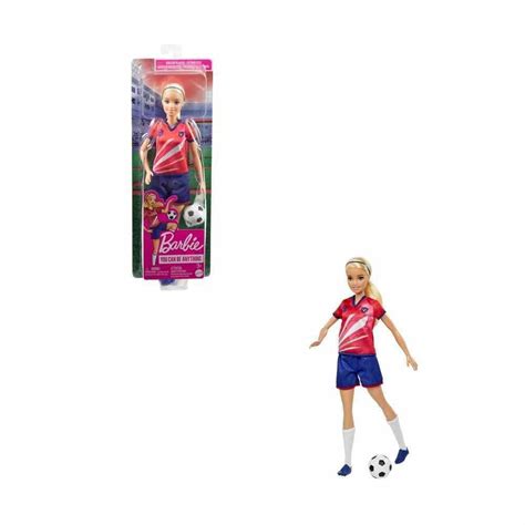 Mu Eca Barbie Profesiones Jugadora De F Tbol Playera Roja Walmart