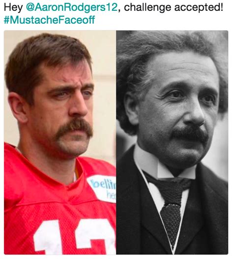 Hey @AaronRodgers12, challenge accepted! #MustacheFaceoff | Aaron ...