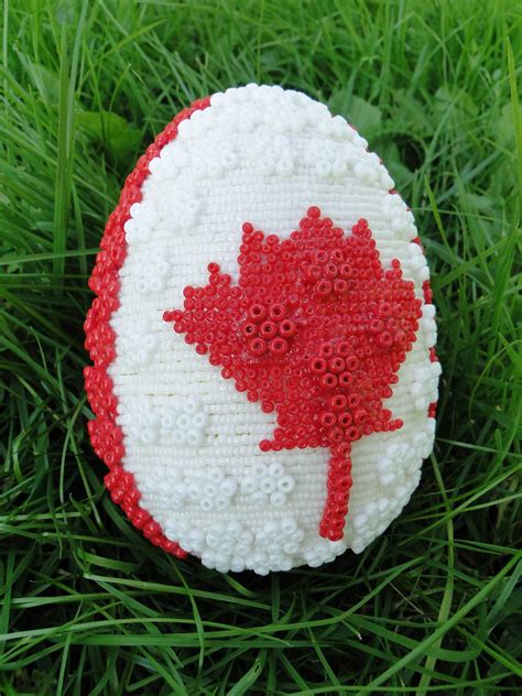 Beaded Easter Egg With Canadian Flag On It Crafted By Uk Flickr