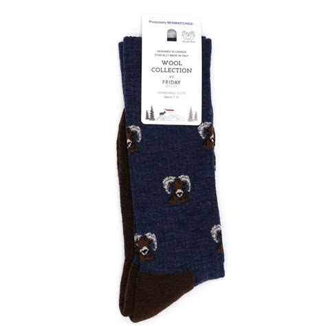 Mismatched Big Horned Sheep Wool Socks By Friday Sock Co Ram Shop