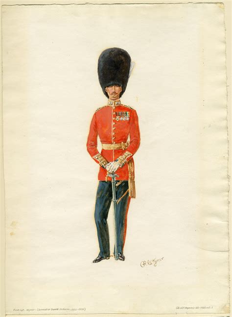 Grenadier Guards C 1920 Field Officer Levée Dress Edwardian Era